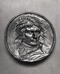 Portrætmedaljon af general Bonaparte (1769-1821) ca.1830 (bronze)